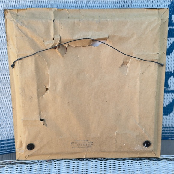 Vintage Framed Needlepoint Artwork Hummingbirds & Pink Cherry Blossoms - Picture 6 of 8